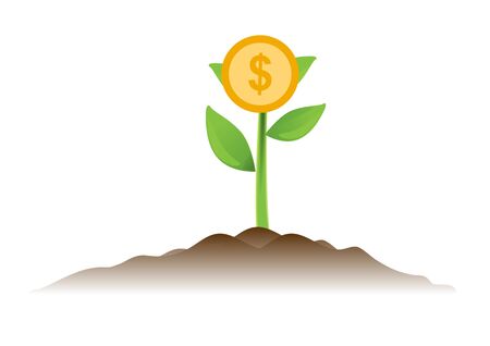 Money tree investment business conceptのイラスト素材