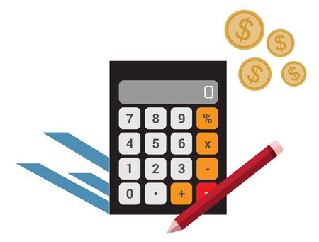 Calculator Account office toolsのイラスト素材