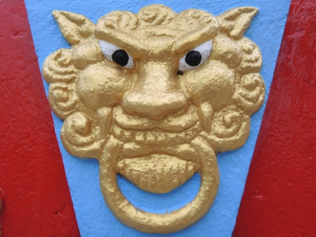 chinese lion symbolの写真素材