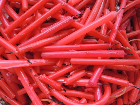 Red candlesの写真素材