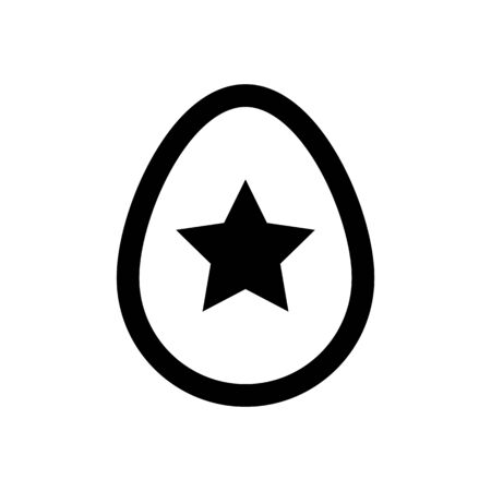 Icon Easter eggs without color Star Holiday iconのイラスト素材
