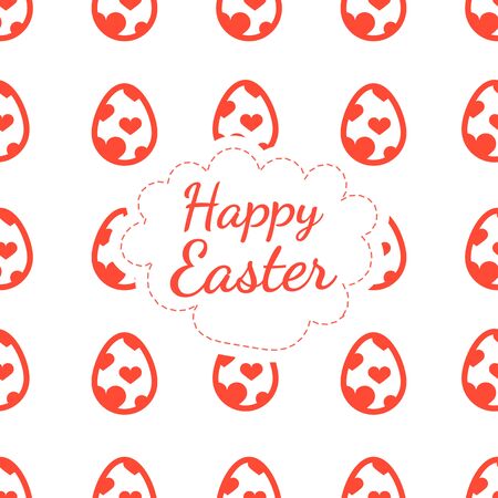 Happy Easter greeting card colored background of the eggs seamless patternのイラスト素材