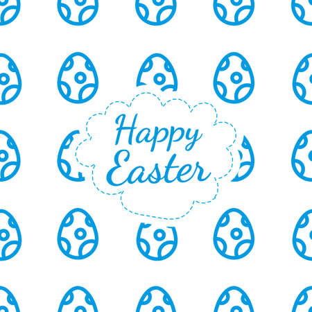Happy Easter greeting card colored background of the eggs seamless patternのイラスト素材