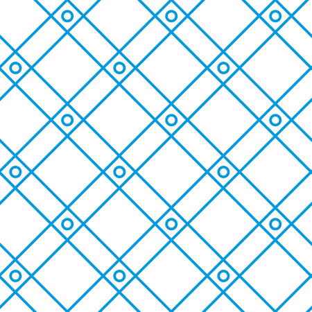 Abstract simple seamless pattern. White background. Isolated. Blue abstraction. Dot. Lines.のイラスト素材