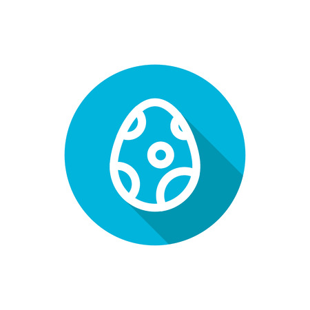 Easter egg icon in a flat design with long shadow isolated vectorのイラスト素材