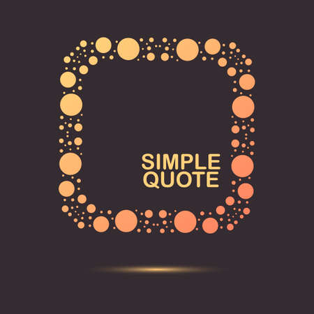 Quote simple frame circle card element gradient on dark backgroundのイラスト素材