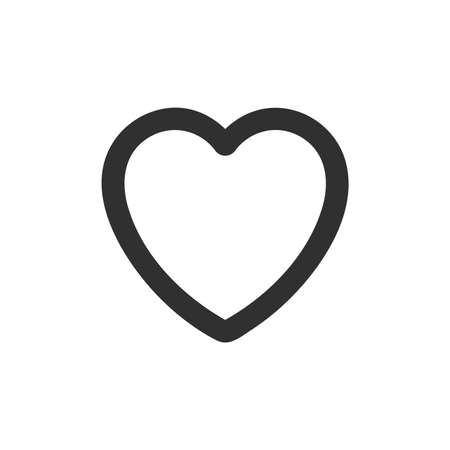 Simple heart outline icon for web vectorのイラスト素材
