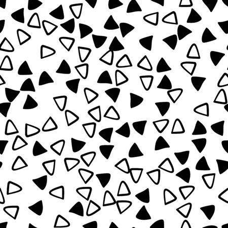 Geometric seamless hand drawn pattern.のイラスト素材