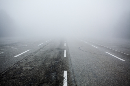 road in the fog road in the fog