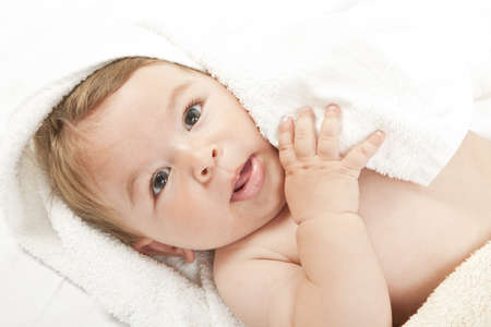 portrait of adorable babyの写真素材