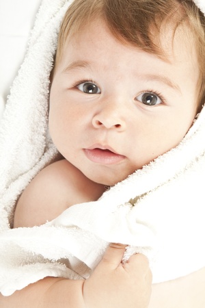 portrait of adorable babyの写真素材