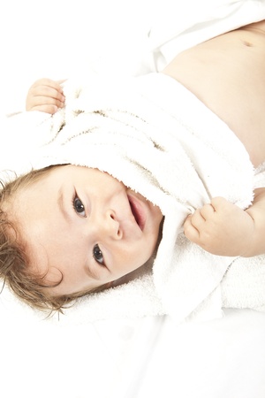 portrait of adorable babyの写真素材