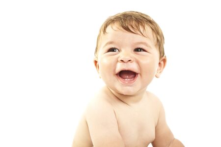 portrait of a cute little babyの写真素材