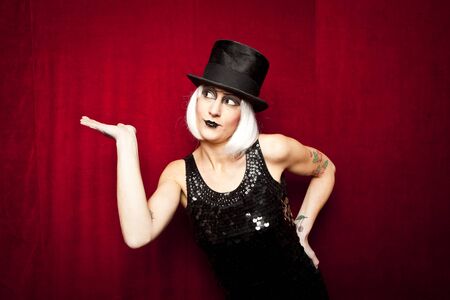 cabaret performer on stageの写真素材
