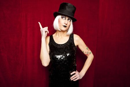 cabaret performer on stageの写真素材