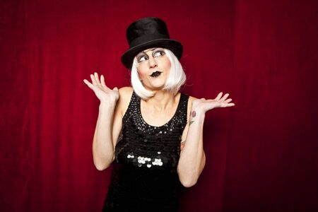 cabaret performer on stageの写真素材