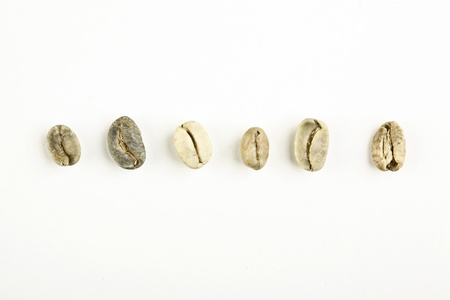 green unroasted coffee beansの写真素材