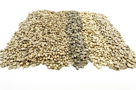 green unroasted coffee beansの写真素材