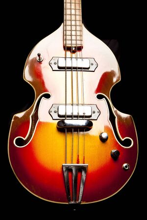 stylish vintage bass guitarの写真素材