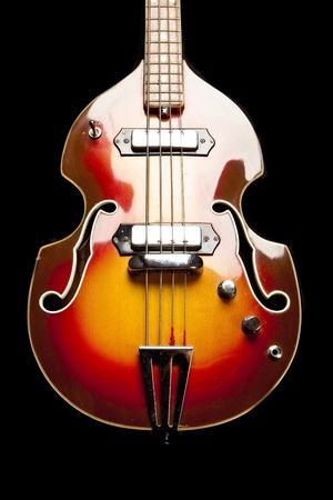 stylish vintage bass guitarの写真素材