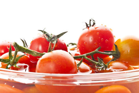 fresh cherry tomatoes, vegetarien foodの写真素材