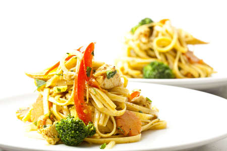 fried noodles asian style foodの写真素材