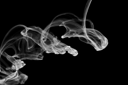 Abstract smoke on black backgroundの写真素材