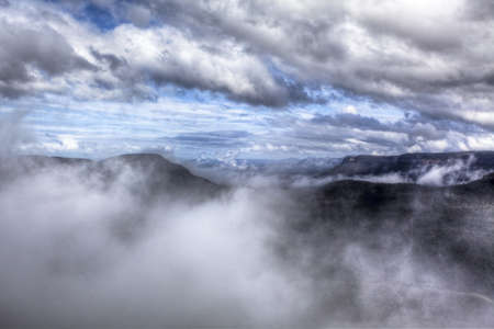 cloudy mountainsの写真素材