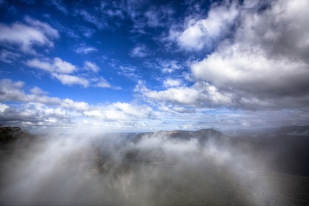 cloudy mountains