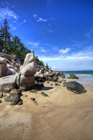 tropical beach in queenslandの写真素材