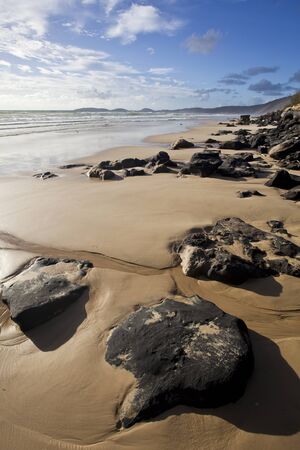 rainbow  beach in queensland, australiaの写真素材