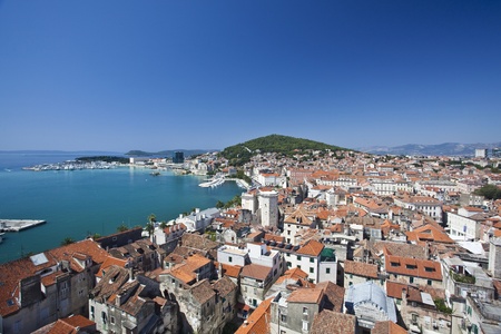split city view in croatiaの写真素材