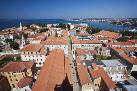 zadar old town in crotiaの写真素材