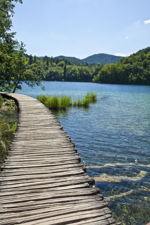 Path in Plitvice lakes, Croatiaの写真素材