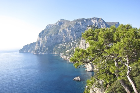 the beautiful Capri island in  Italy, Naplesの写真素材