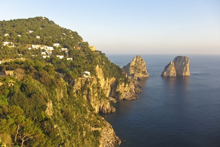 the beautiful Capri island in  Italy, Naplesの写真素材