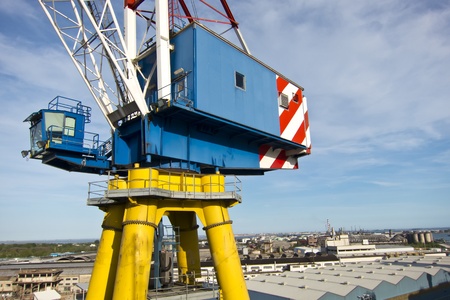 Giant cargo crane at the shipyard