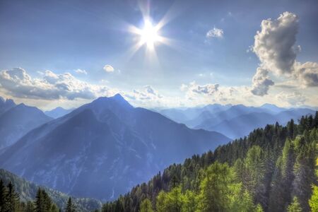 beautiful view of summer mountain landscapeの写真素材