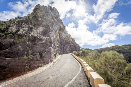 mountain road to Masca, Tenerifeの写真素材