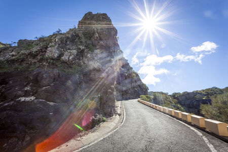 mountain road to Masca, Tenerifeの写真素材