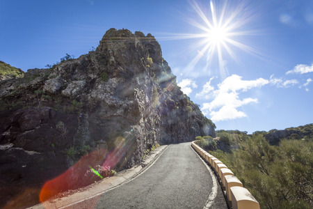 mountain road to Masca, Tenerifeの写真素材