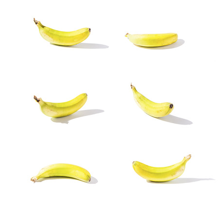bananas from different point of view backgroundの写真素材