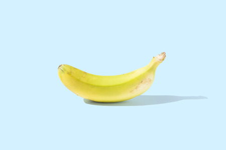 pop art banana on blue backgroundの写真素材