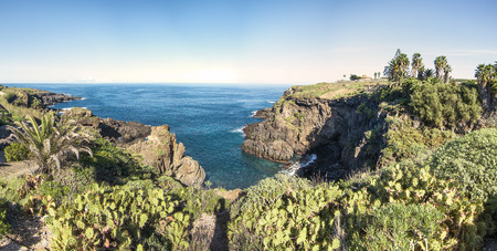 panoramic view of tenerife north landscape , canary islandの写真素材