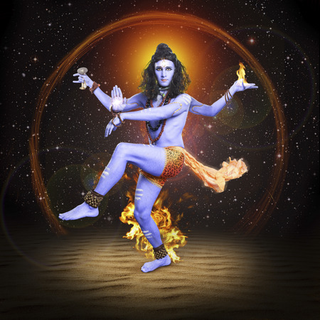 Shiva Nataraja, hindu god, Lord Siva in dancing pose. The creator and destroyerの写真素材