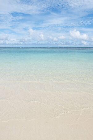white tropical beach in the caribbean seaの写真素材
