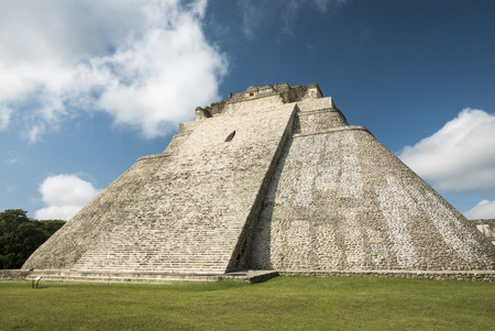 Uxmal archeological site, mayan ruins in yucatan, mexico