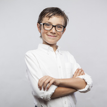 Portrait of adorable young happy boy. smiling kidの写真素材