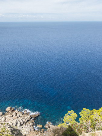 Beautiful seascape, rocky cosat in Majorca island, Mediterranean Sea.の写真素材