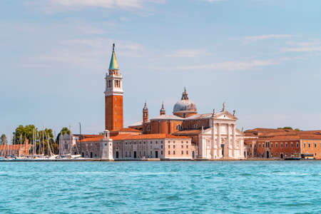 The beautiful city of Venice in Italy seen from the boat.の写真素材